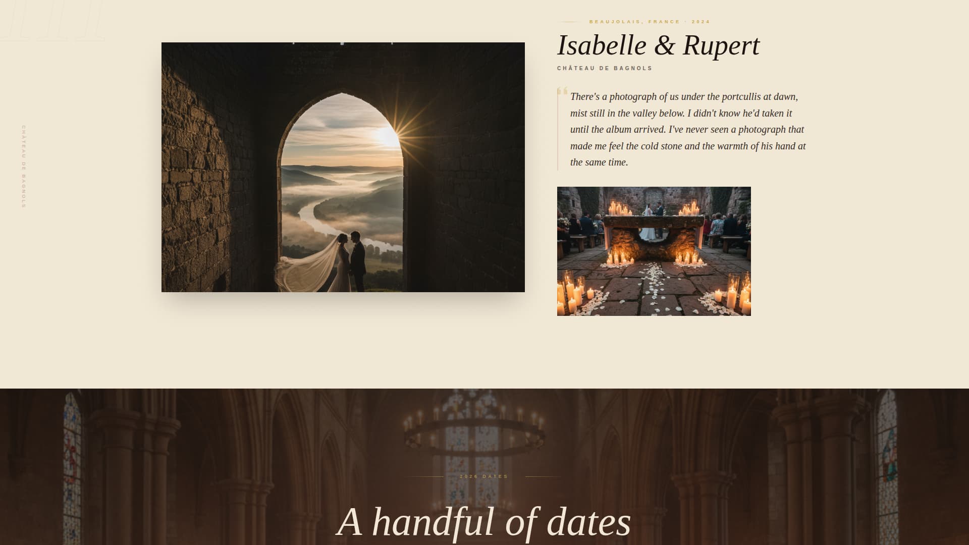 Chronicle - Timeless Castlewedding Landing Page Template