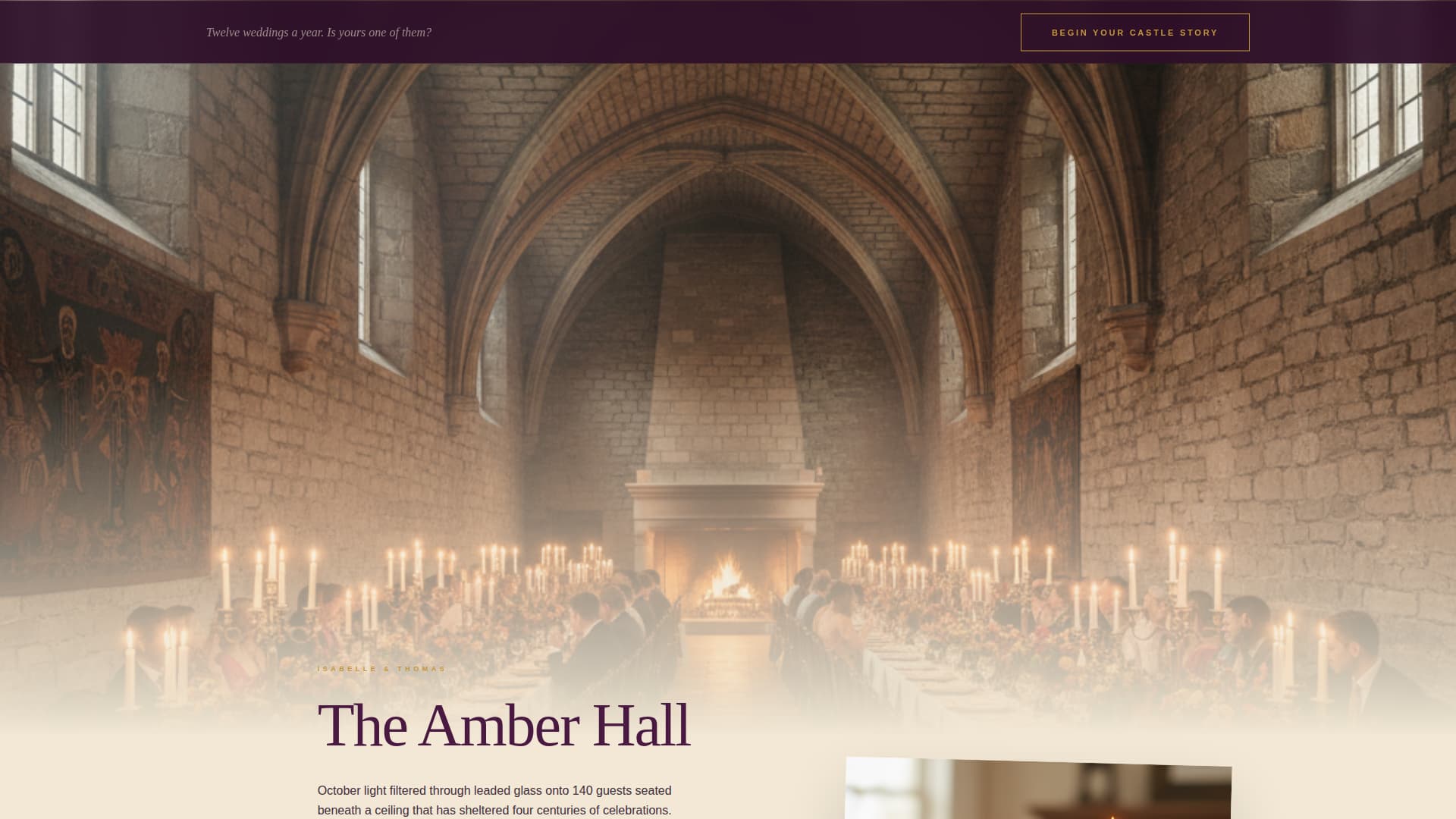 Vow - Enchanting Castlewedding Landing Page Template