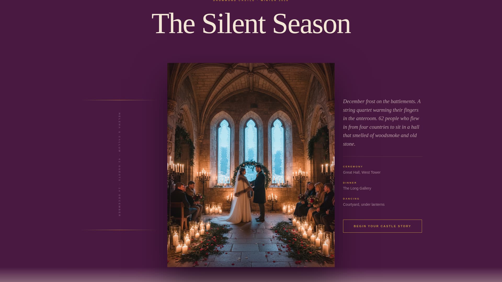 Vow - Enchanting Castlewedding Landing Page Template