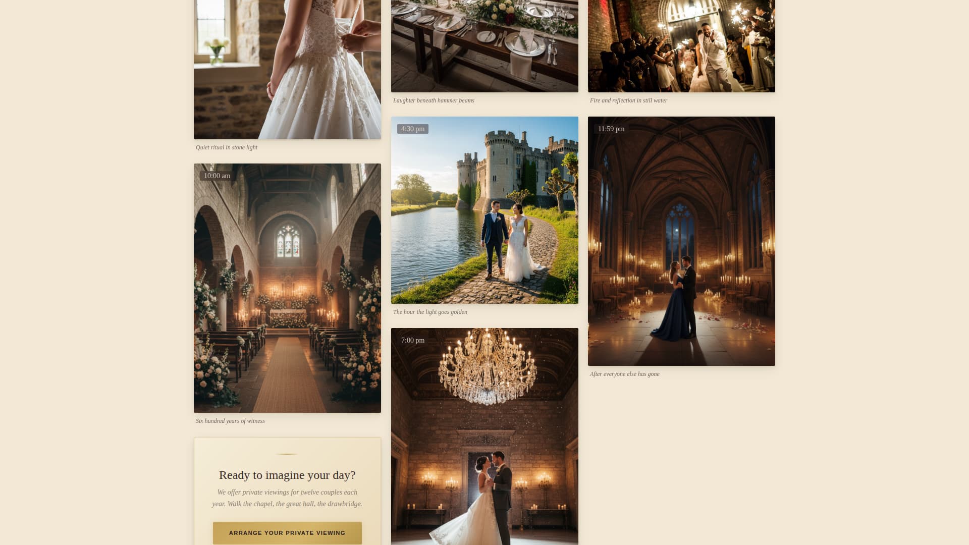 Vows - Enchanting Castlewedding Landing Page Template