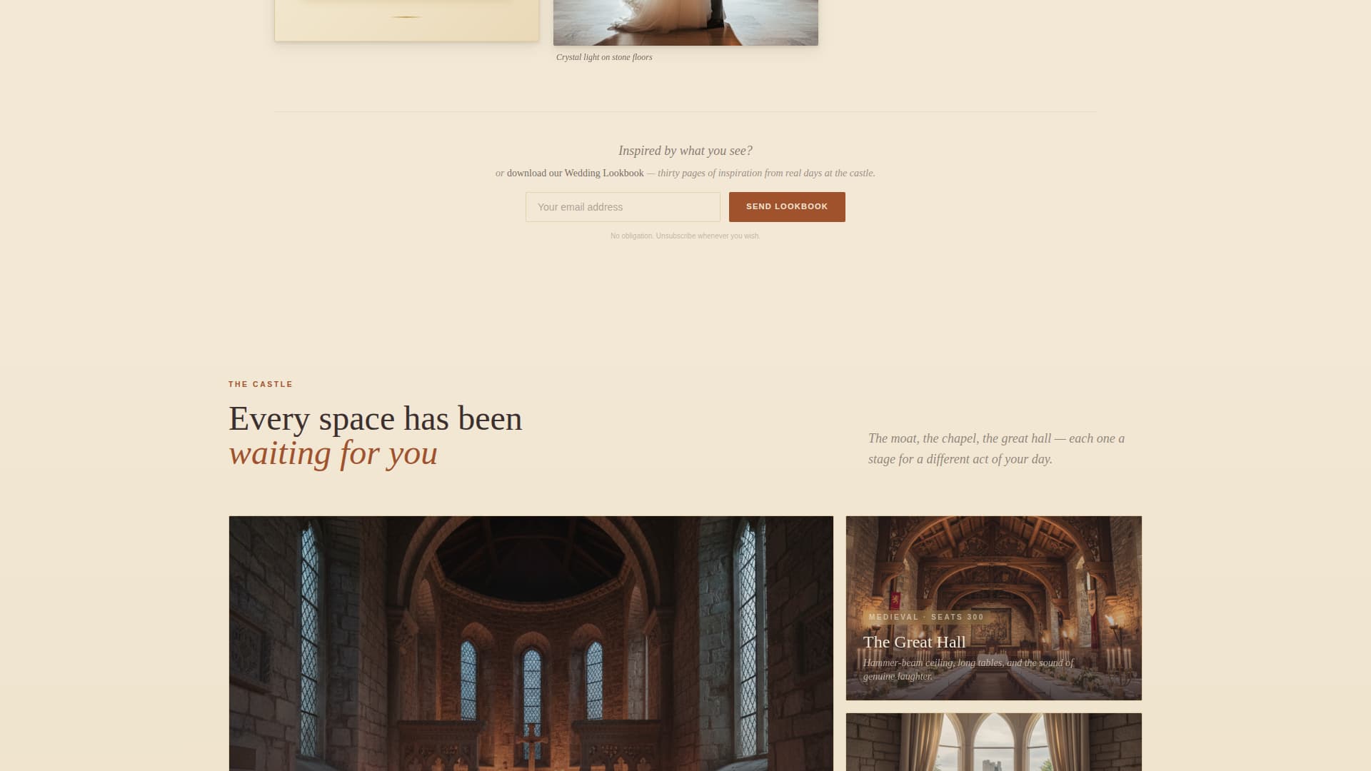 Vows - Enchanting Castlewedding Landing Page Template