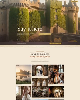 Vows - Enchanting Castlewedding Landing Page Template