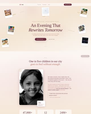 Gala - Elegant Charity Landing Page Template