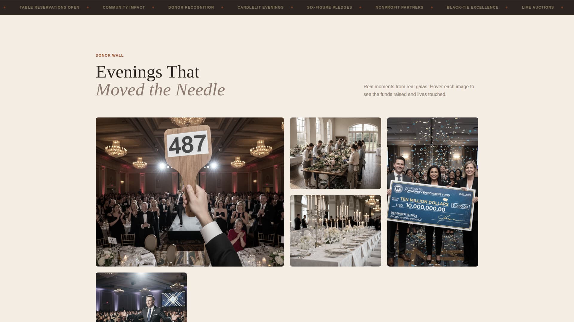 Gala - Luxe Charity Landing Page Template