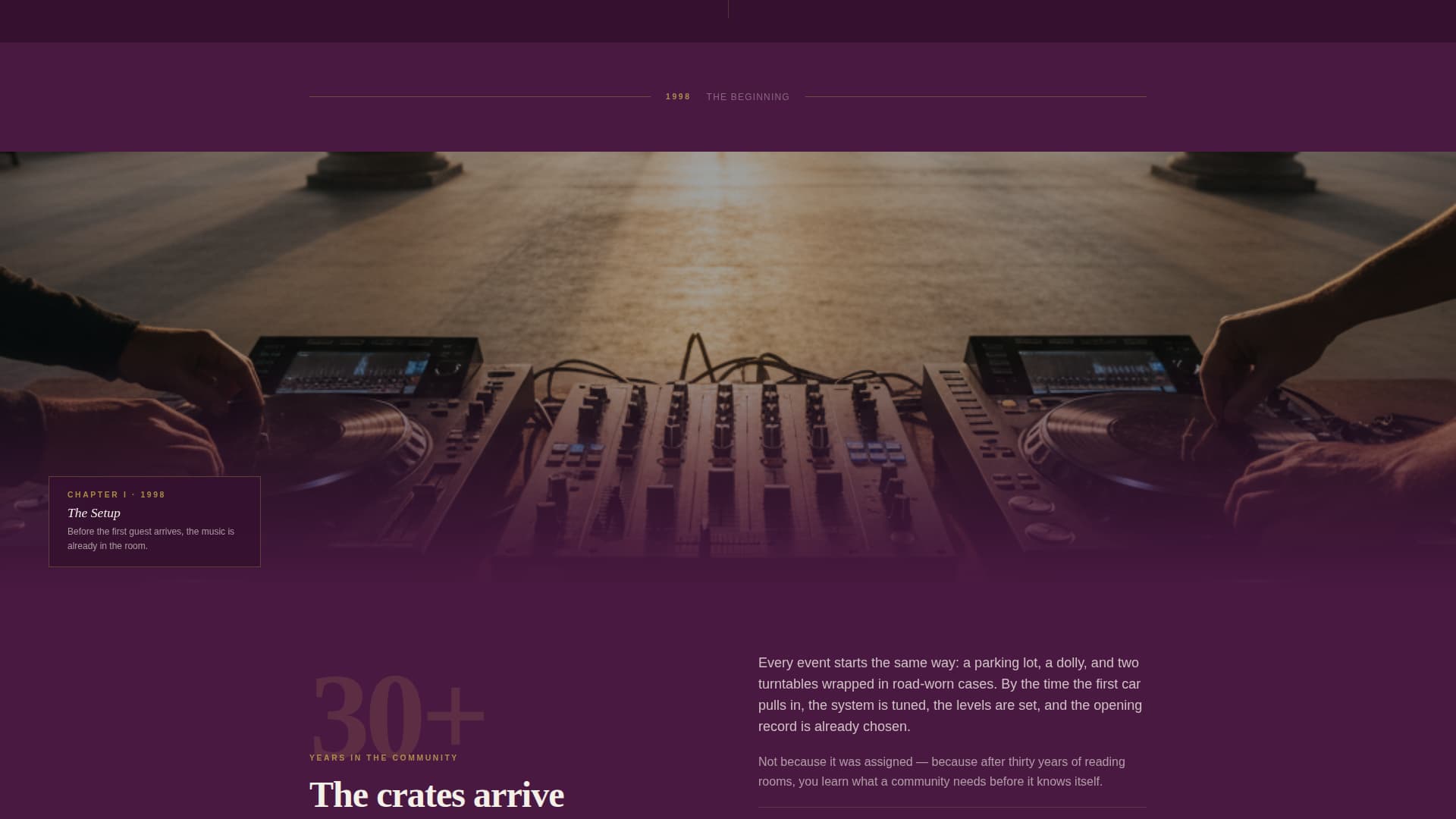 Groove - Timeless DJ Landing Page Template