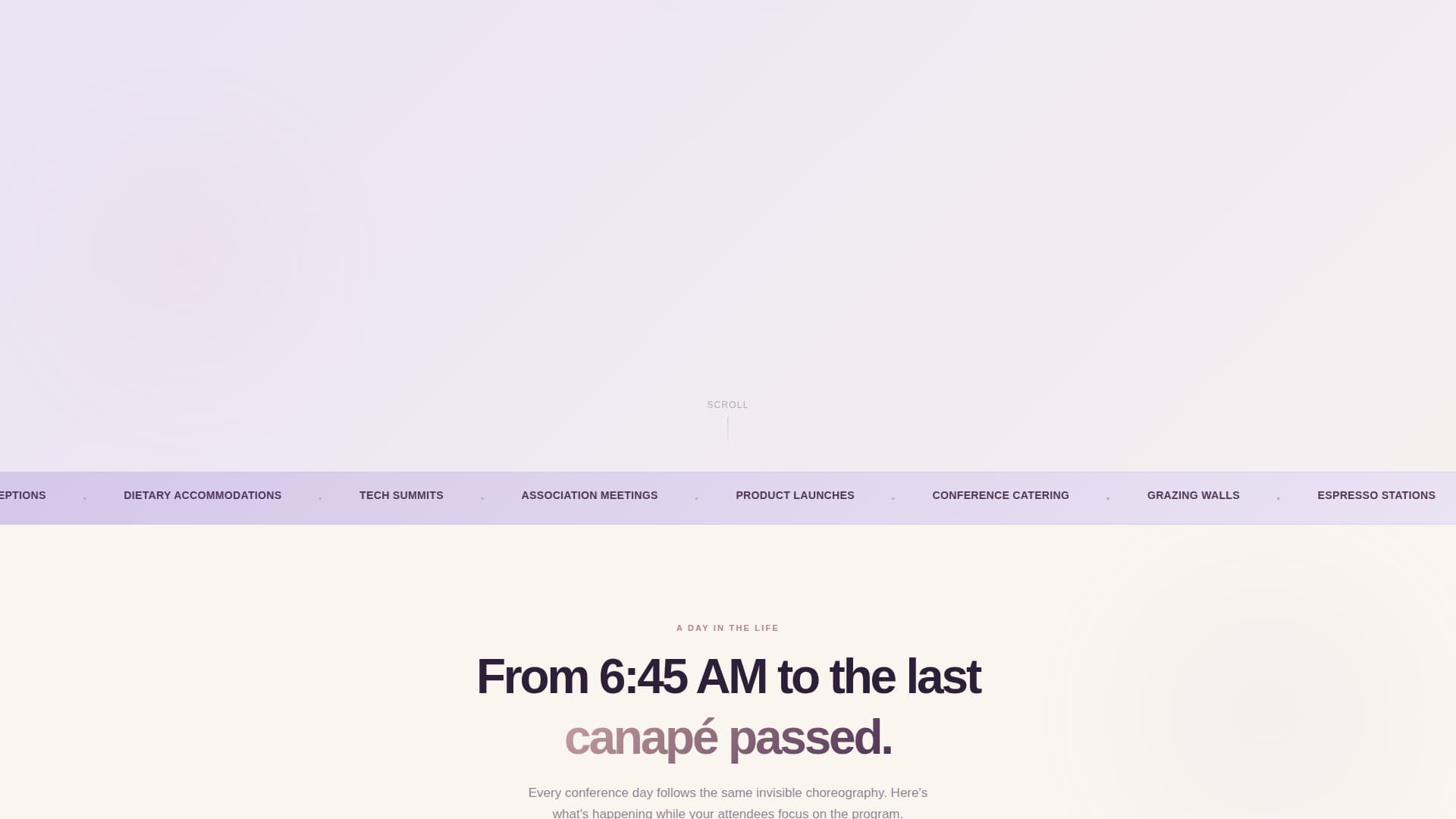 Spread - Elegant Conferencecatering Landing Page Template