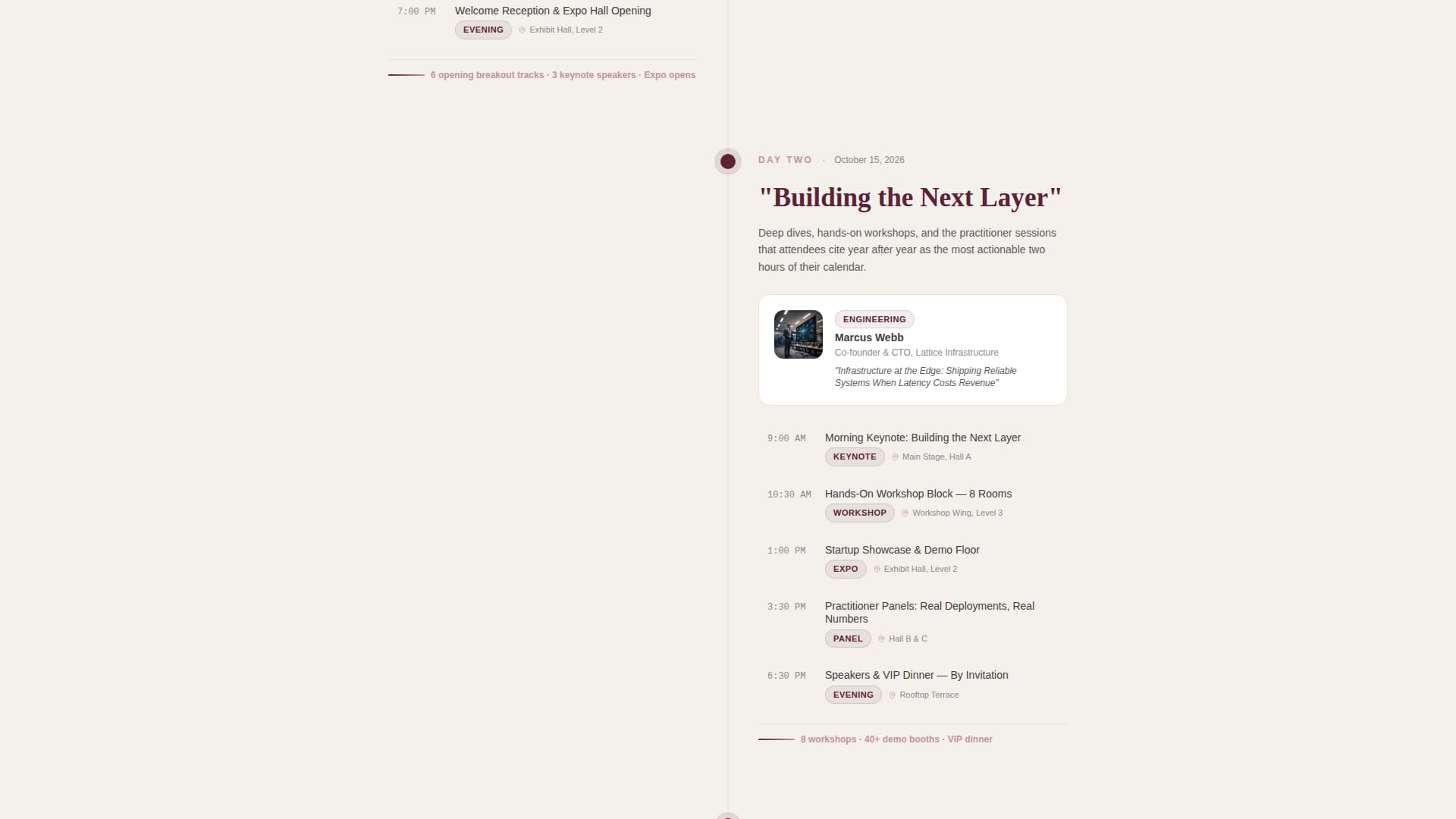 Convene - Dynamic Conference Landing Page Template