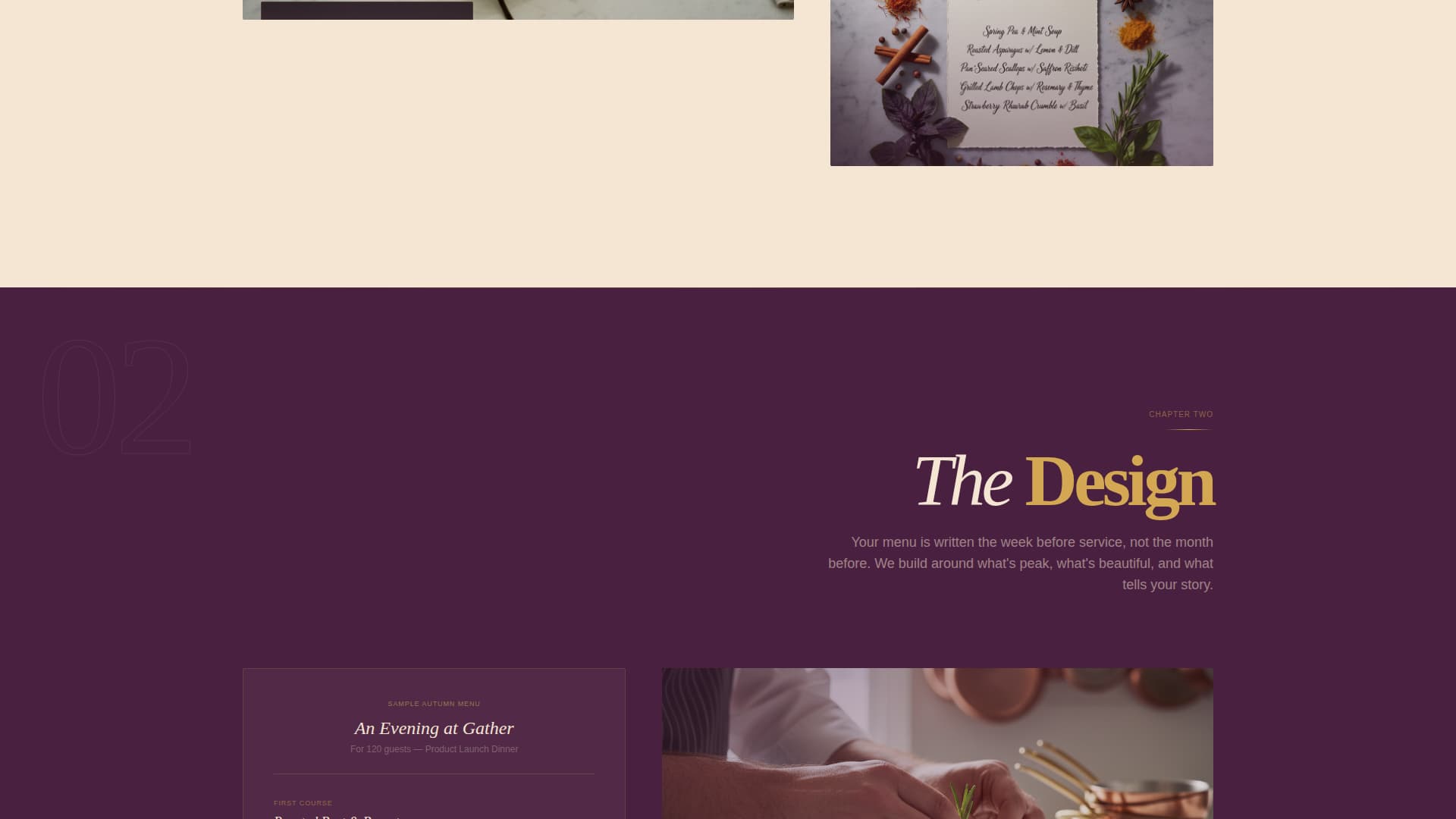Gather - Elegant Catering Landing Page Template