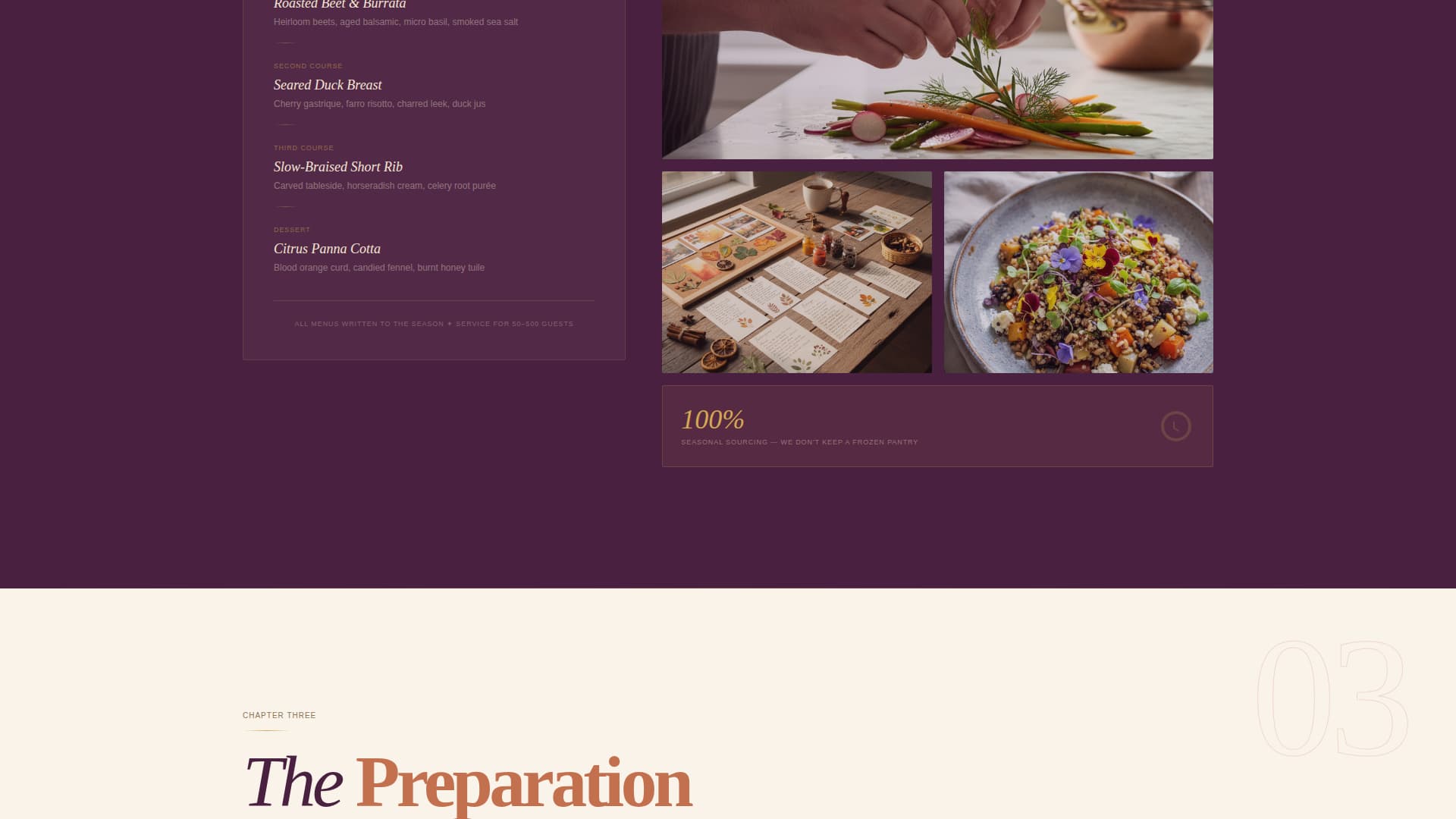 Gather - Elegant Catering Landing Page Template
