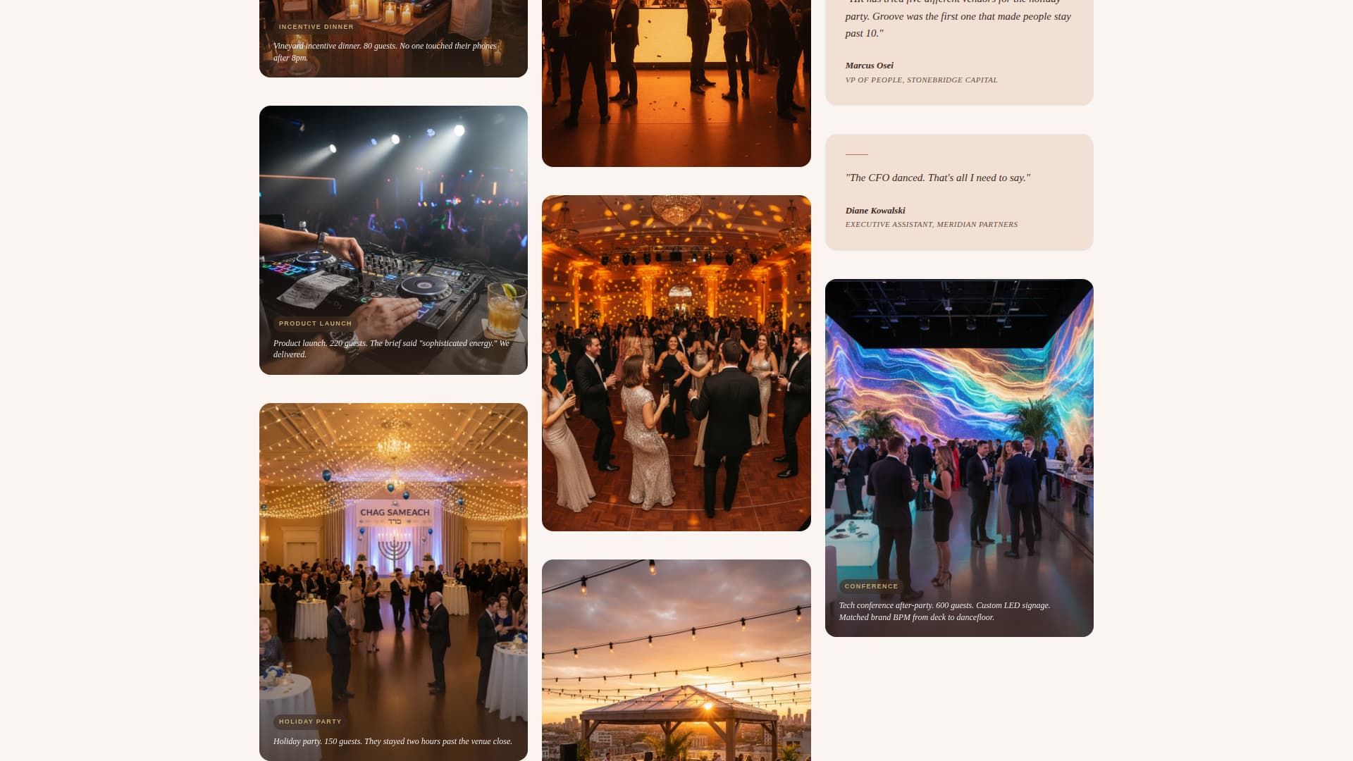 Groove - Curated DJ Landing Page Template