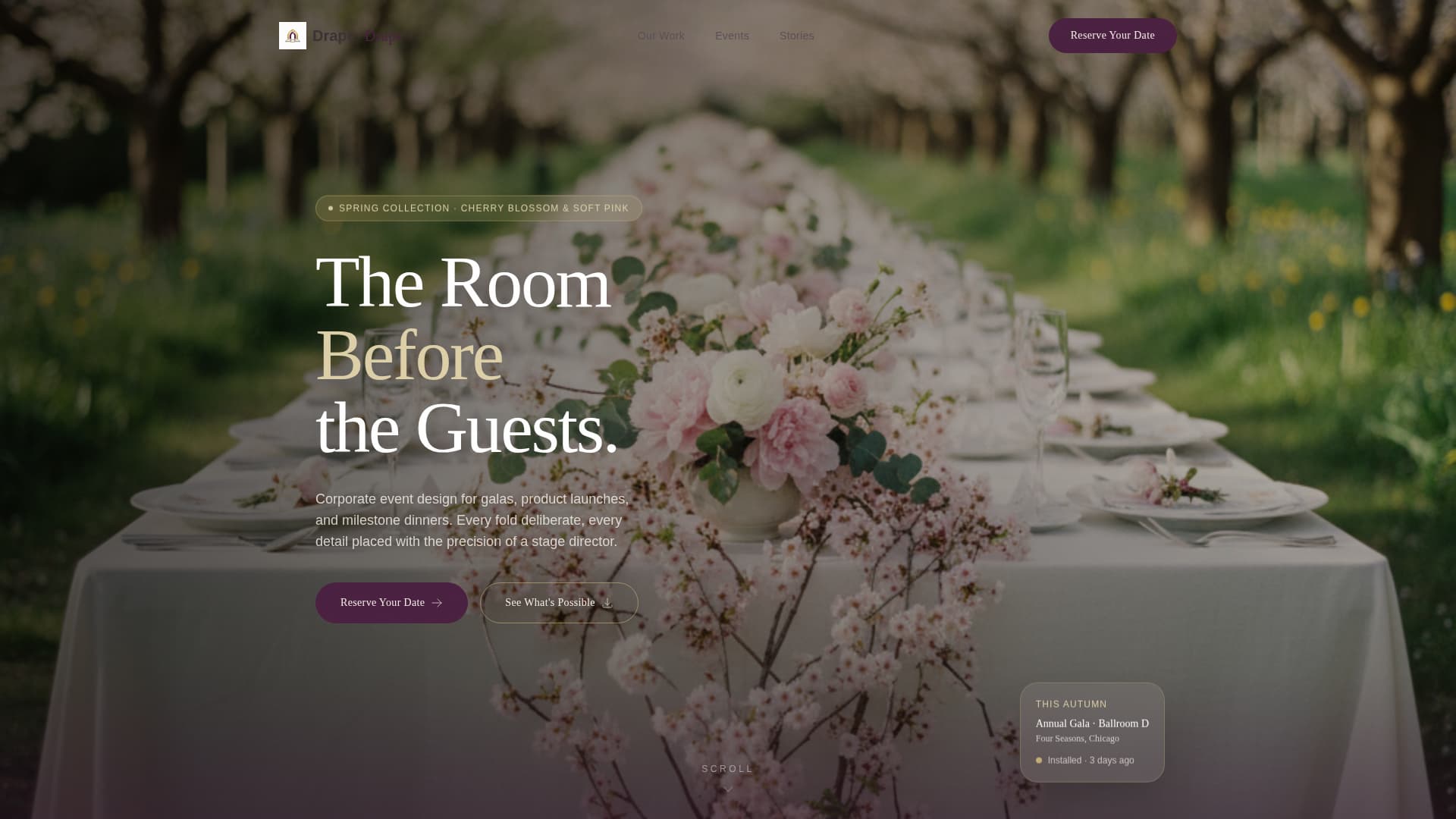 Drape - Elegant Corporate Landing Page Template