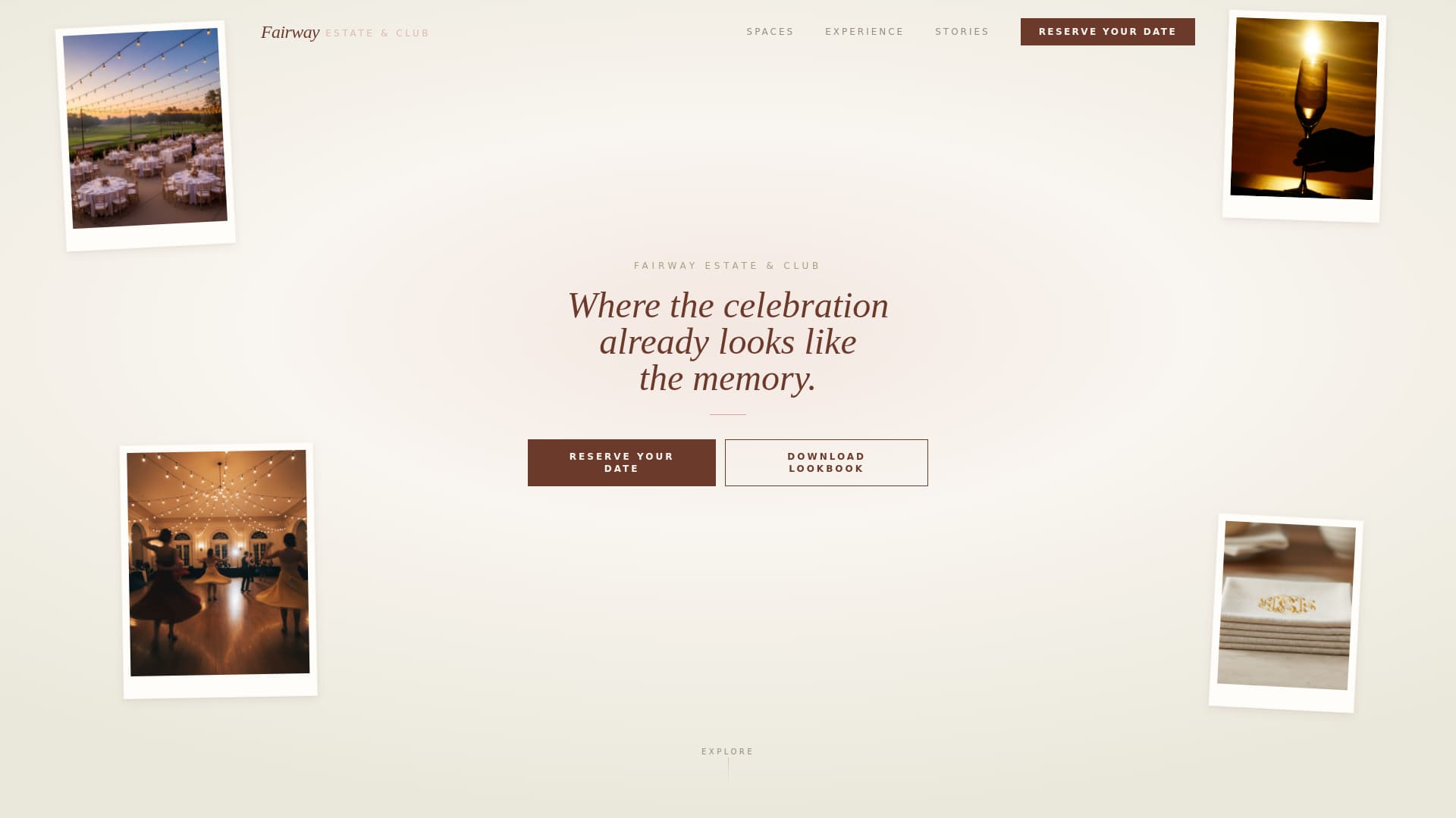 Fairway - Elegant Venue Landing Page Template