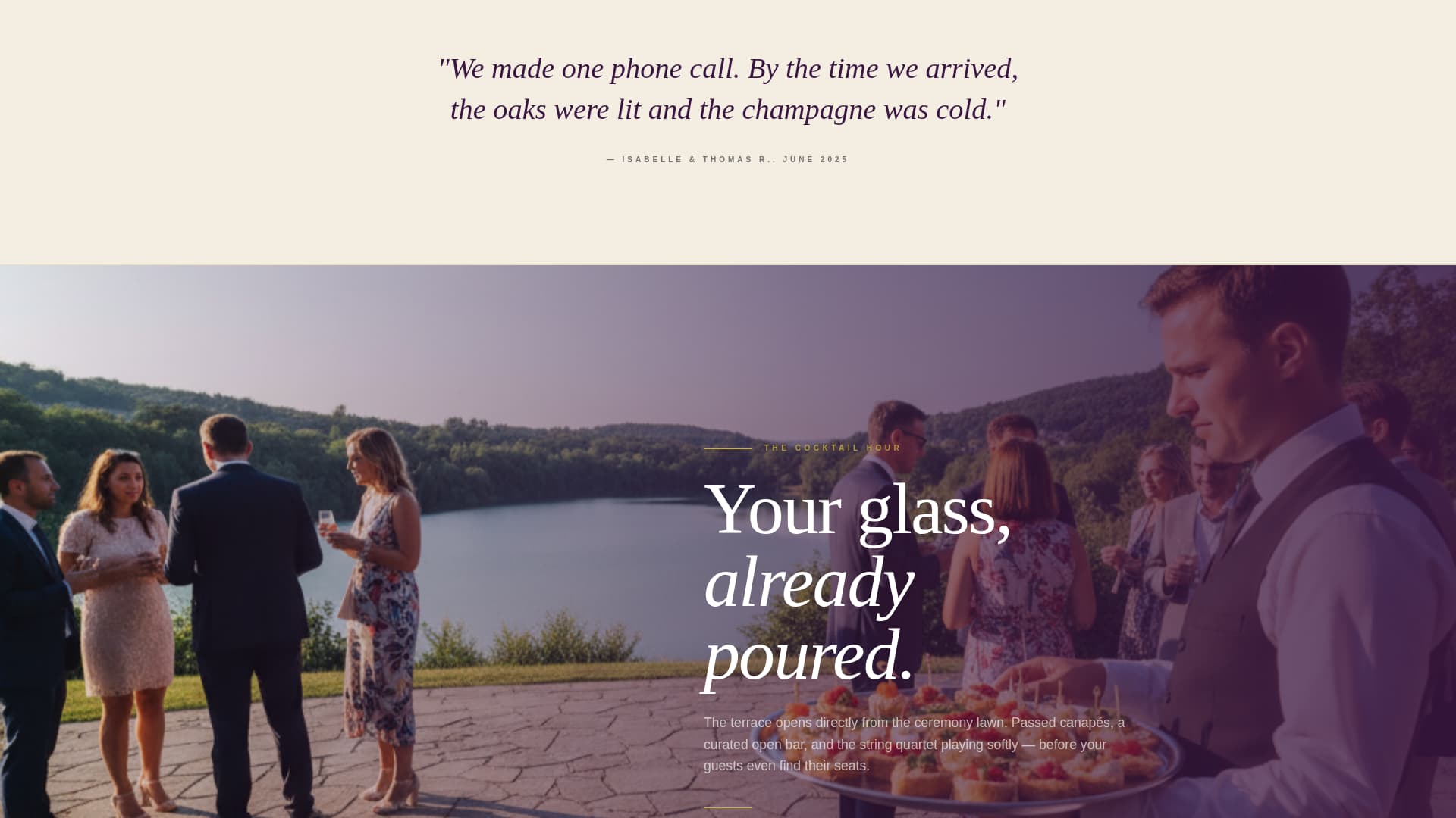 Vow - Luxe Weddingvenue Landing Page Template
