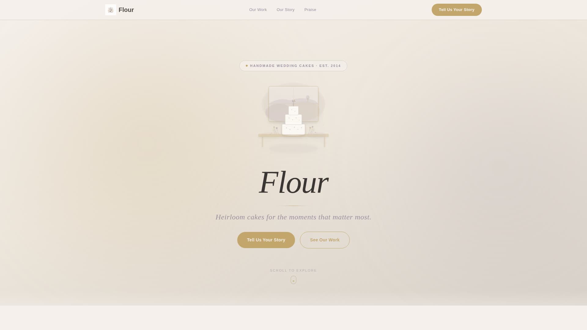 Flour - Heartfelt Wedding Landing Page Template