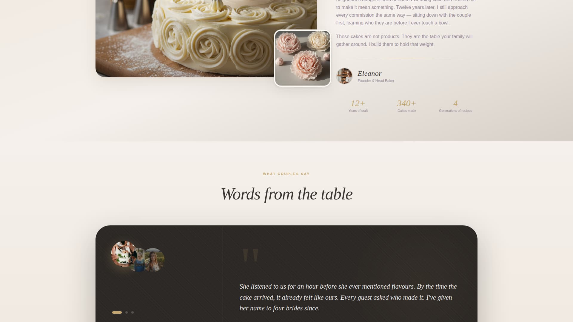 Flour - Heartfelt Wedding Landing Page Template