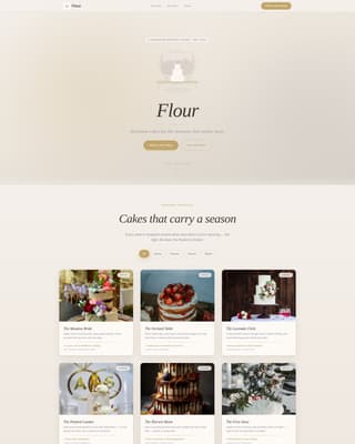 Flour - Heartfelt Wedding Landing Page Template