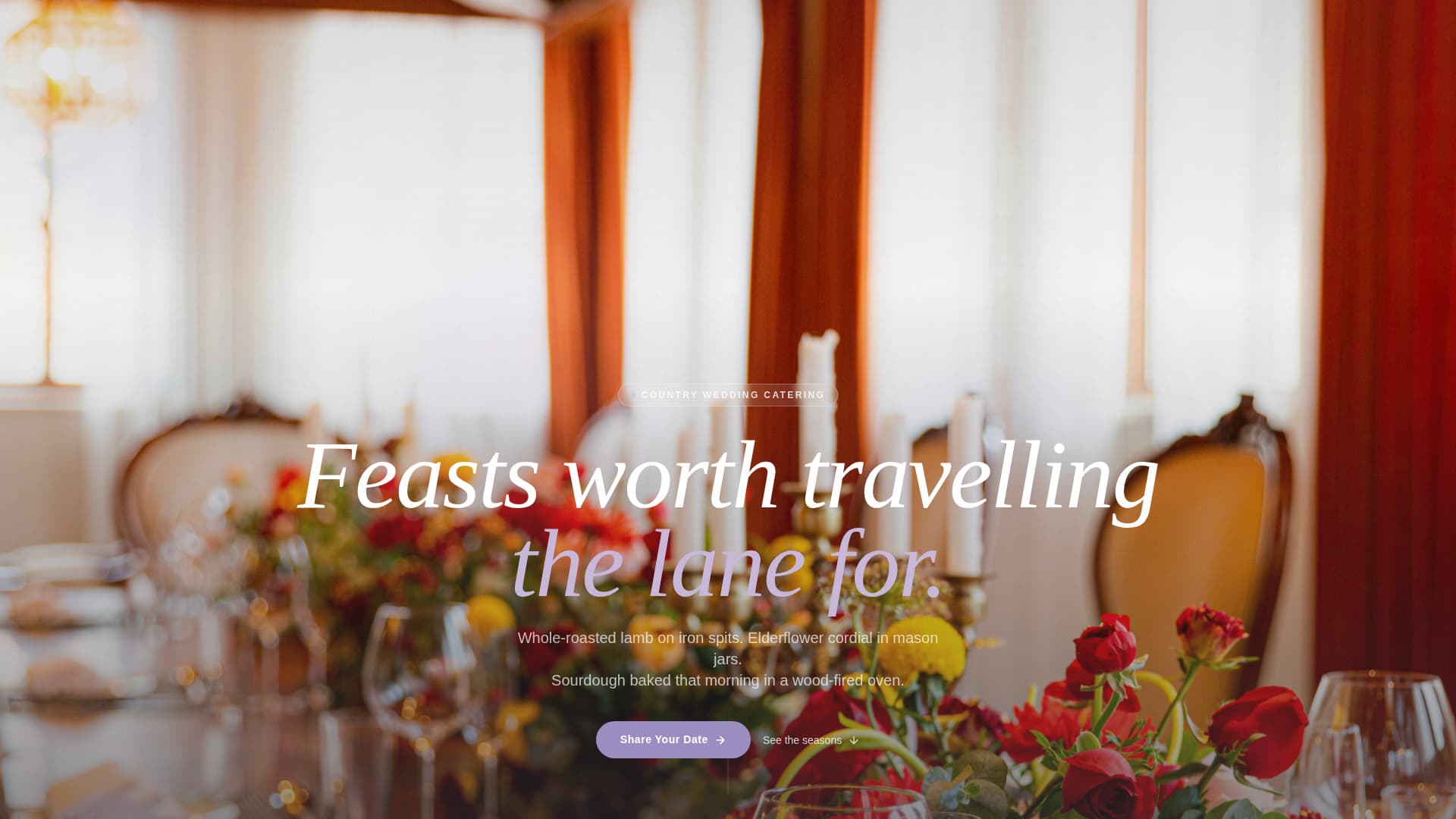 Gather - Enchanting Caterer Landing Page Template
