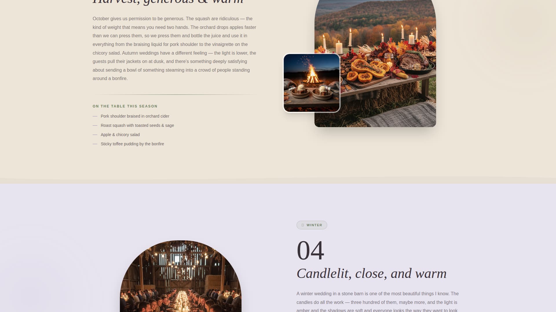 Gather - Enchanting Caterer Landing Page Template