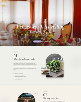 Gather - Enchanting Caterer Landing Page Template
