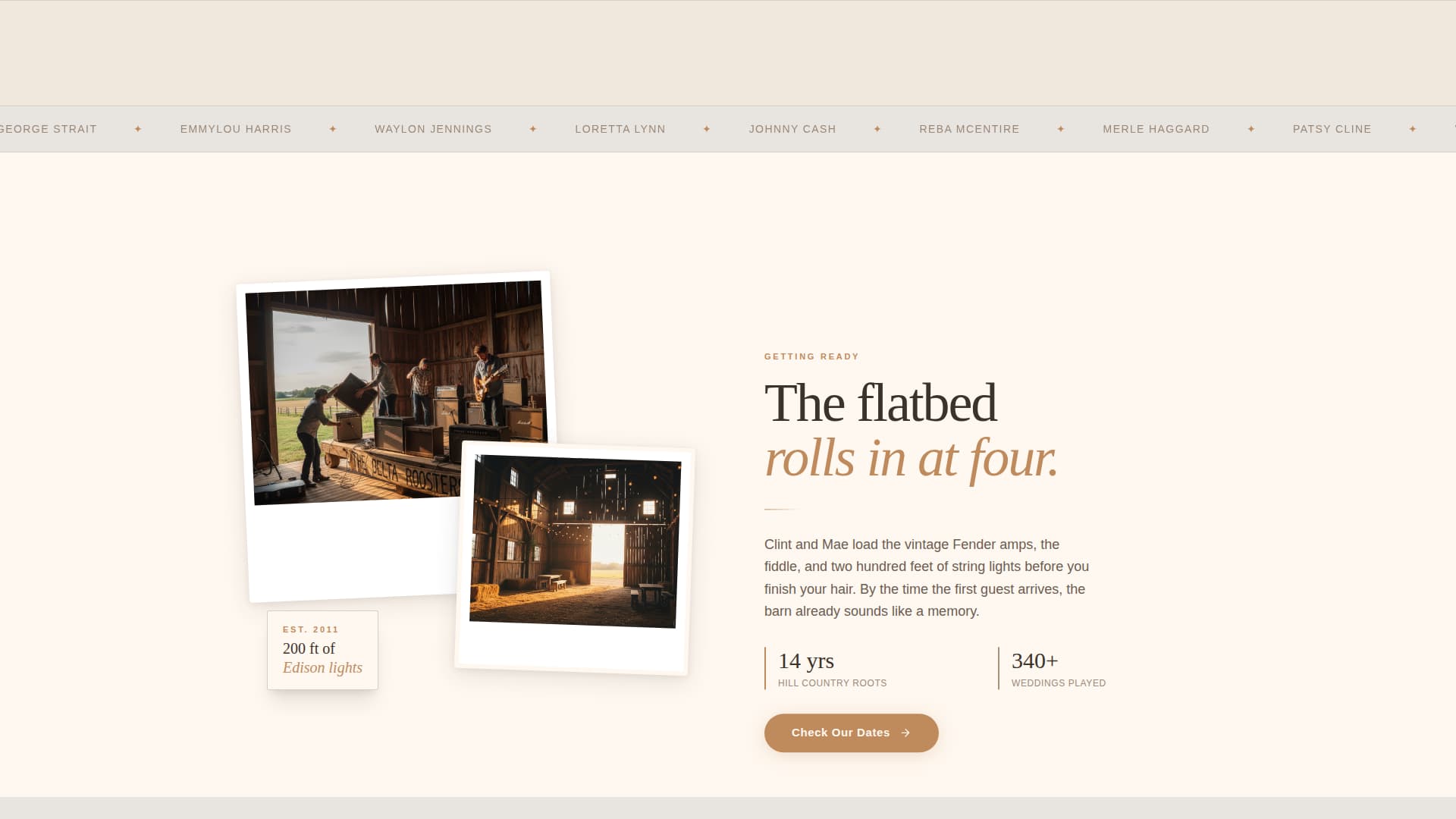 Hoedown - Rustic Wedding Landing Page Template
