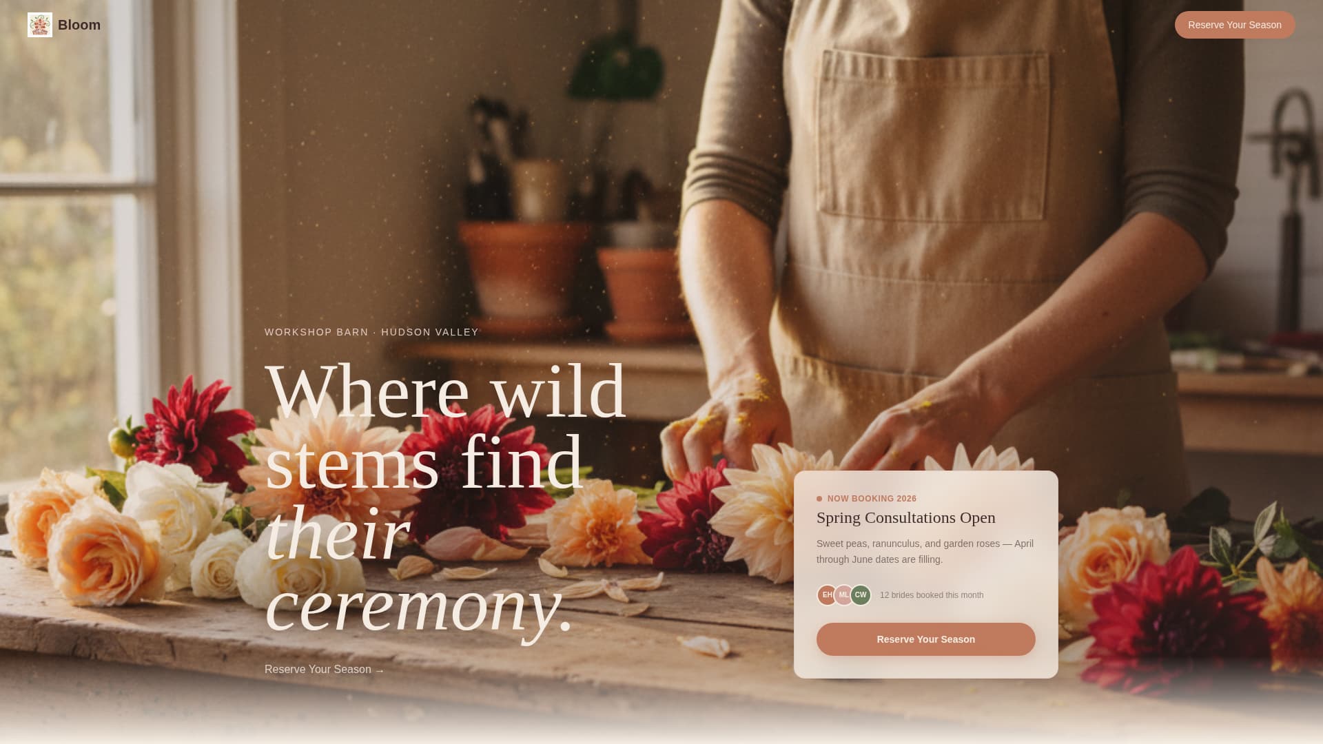 Blossom — Premium Floral Design Landing Page Template