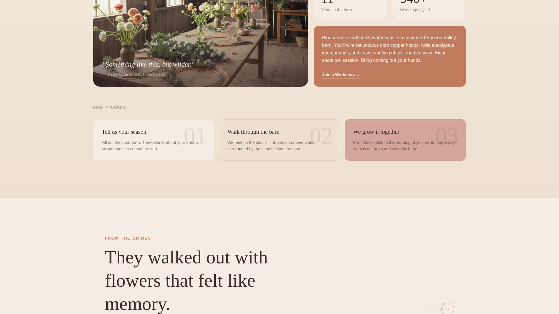 Blossom — Premium Floral Design Landing Page Template