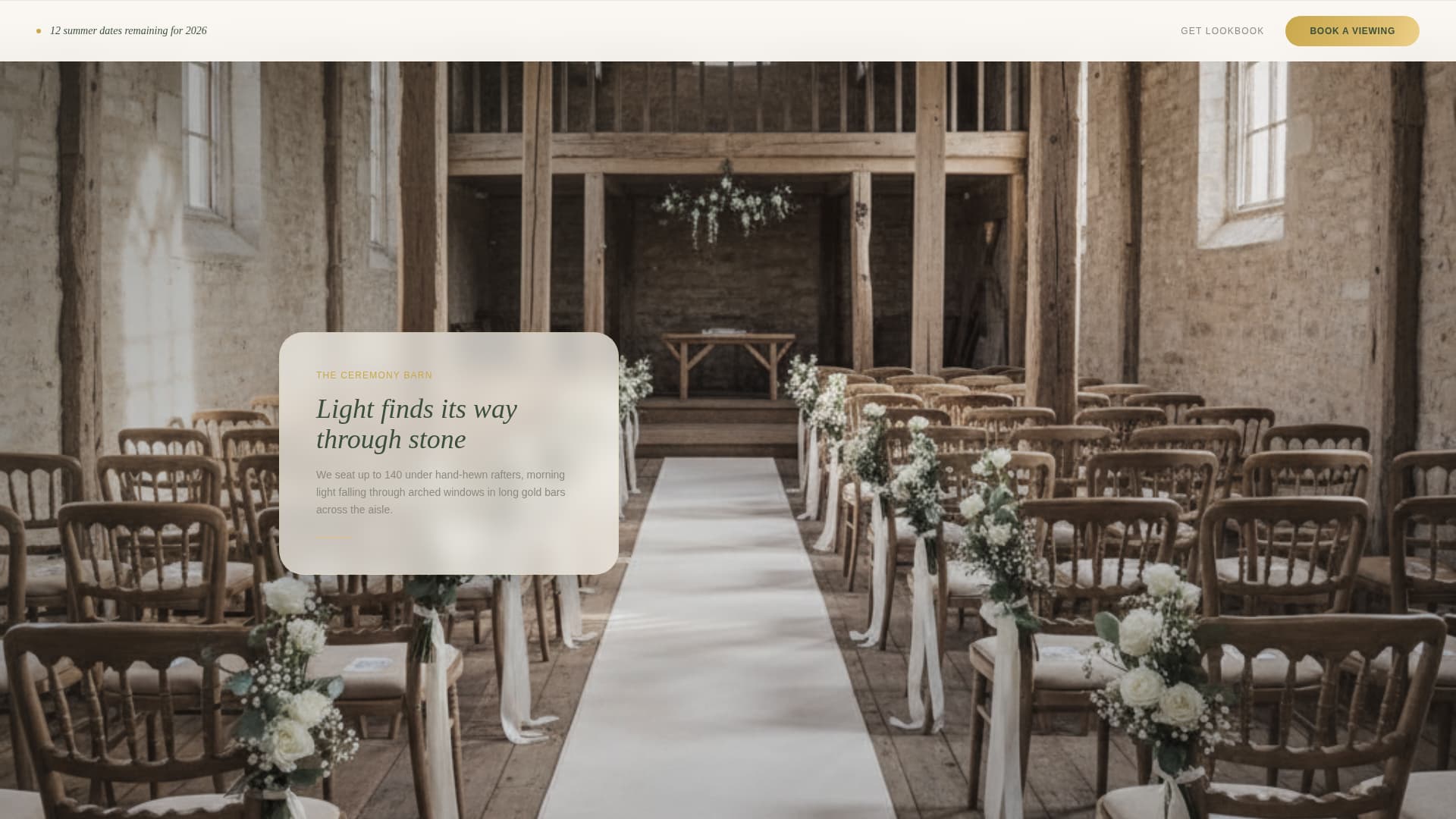 Vows - Enchanting Weddingvenue Landing Page Template