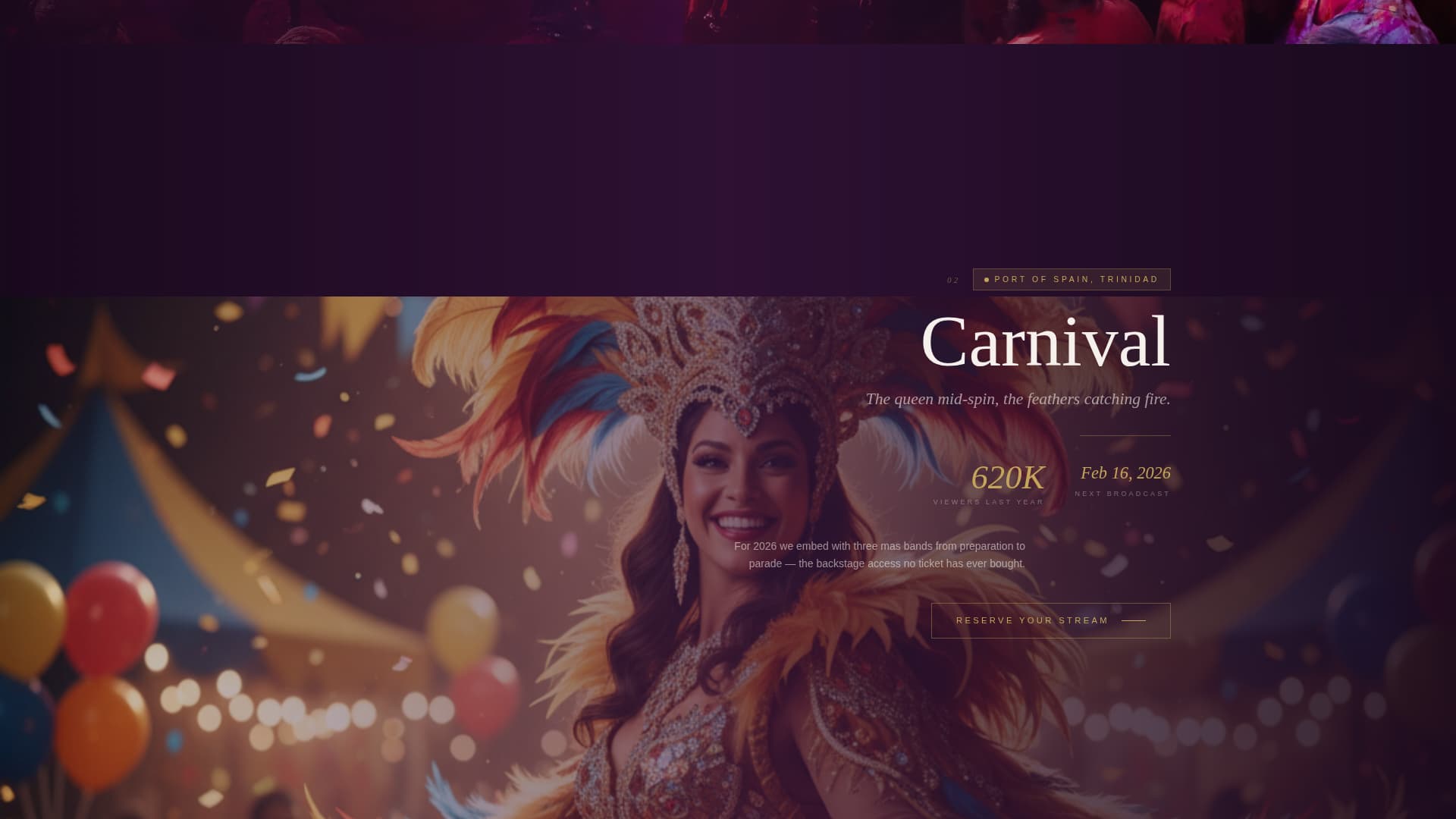 Broadcast - Cinematic Festival Landing Page Template