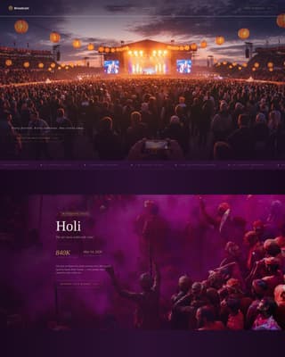 Broadcast - Cinematic Festival Landing Page Template