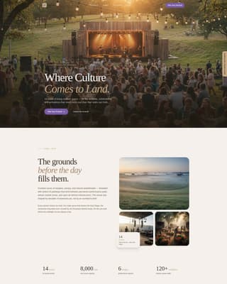 Gather - Immersive Festival Landing Page Template