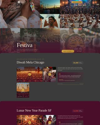Festiva - Vibrant Festival Landing Page Template