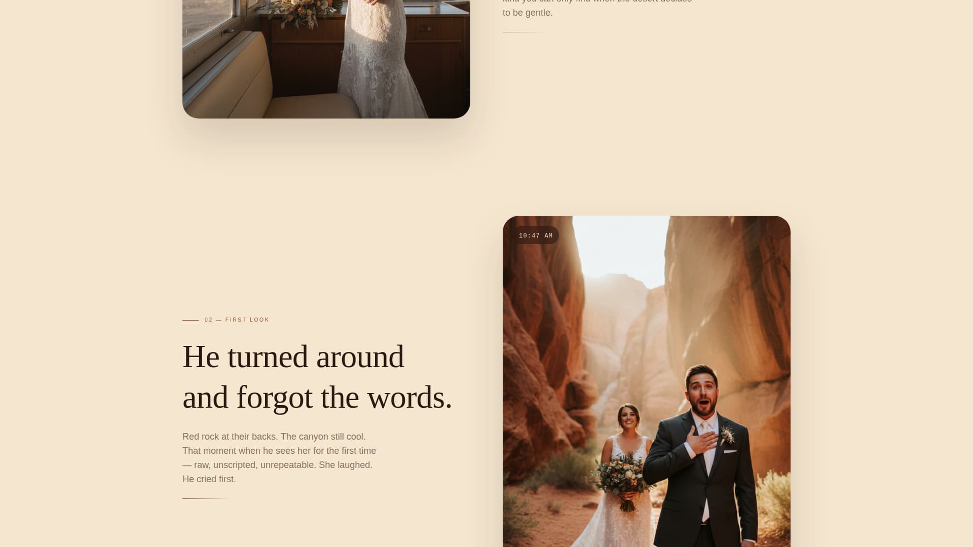 Capture - Radiant Desertwedding Landing Page Template
