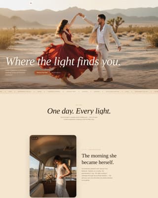 Capture - Radiant Desertwedding Landing Page Template
