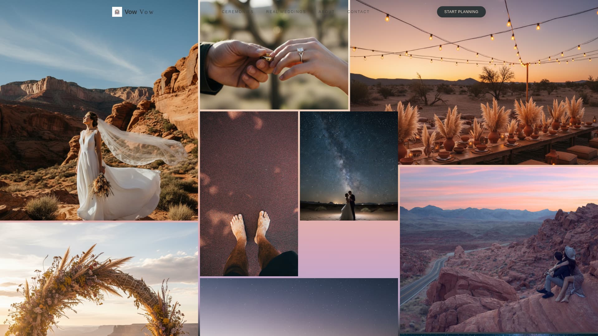 Vow - Breathtaking Desertwedding Landing Page Template