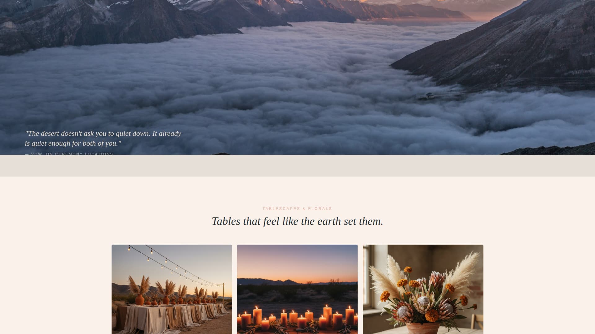 Vow - Breathtaking Desertwedding Landing Page Template