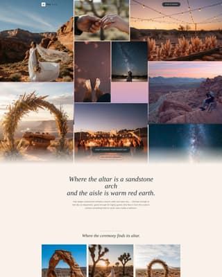Vow - Breathtaking Desertwedding Landing Page Template