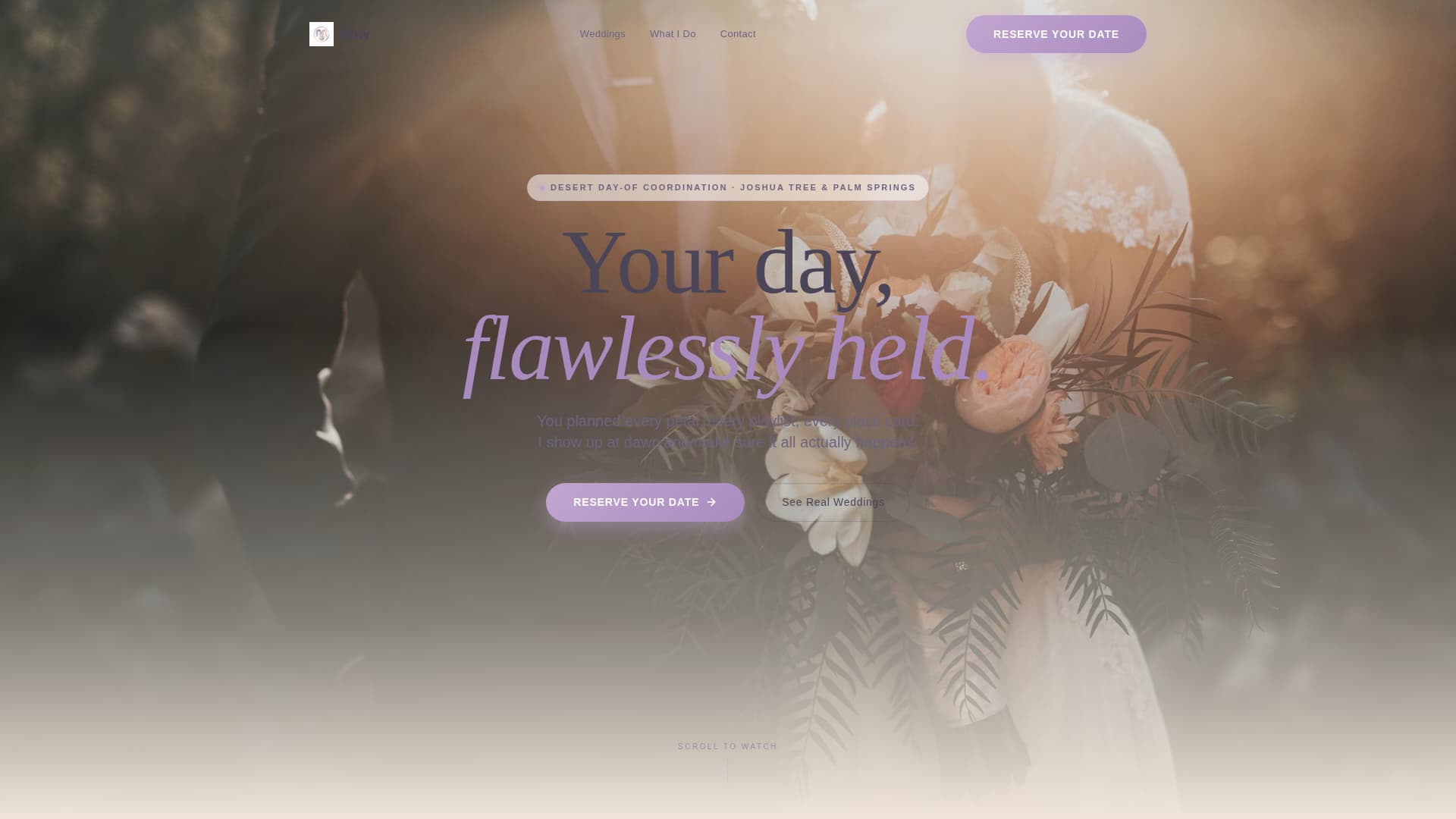 Vow - Elegant Coordinator Landing Page Template