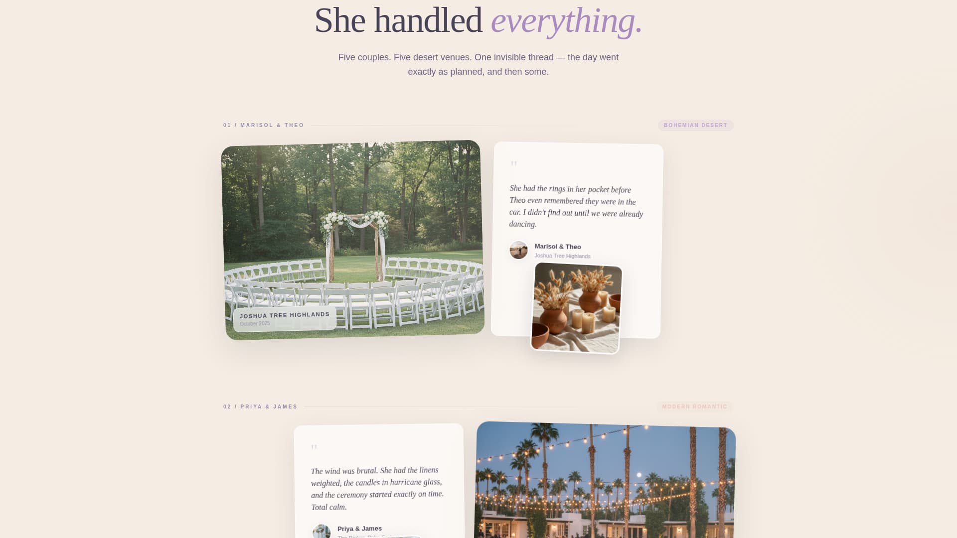 Vow - Elegant Coordinator Landing Page Template