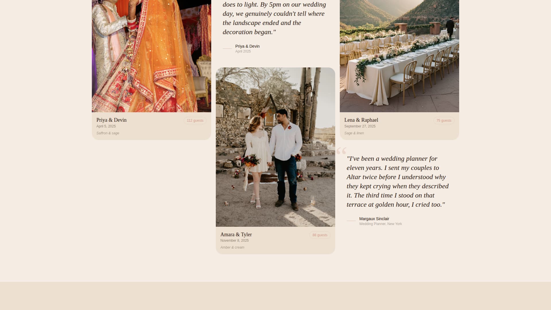 Altar - Breathtaking Desertwedding Landing Page Template