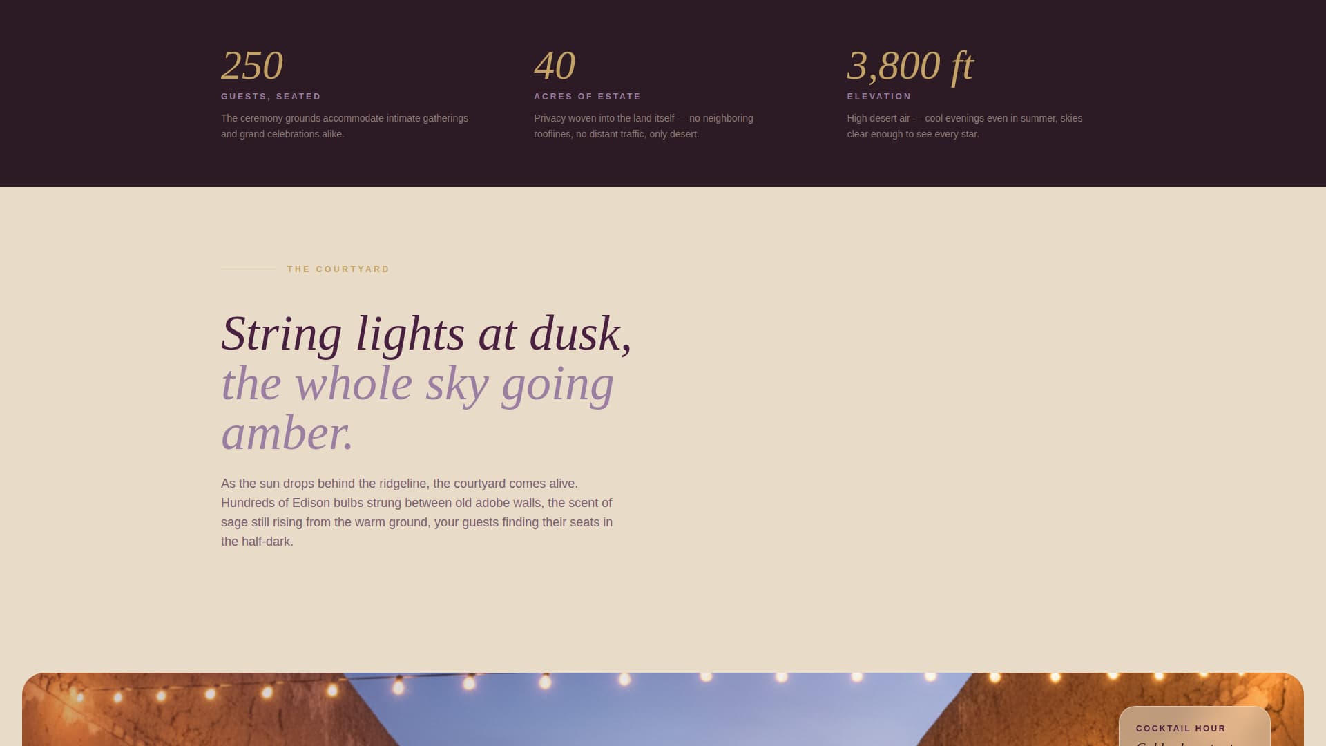 Mirage - Enchanting Desertwedding Landing Page Template
