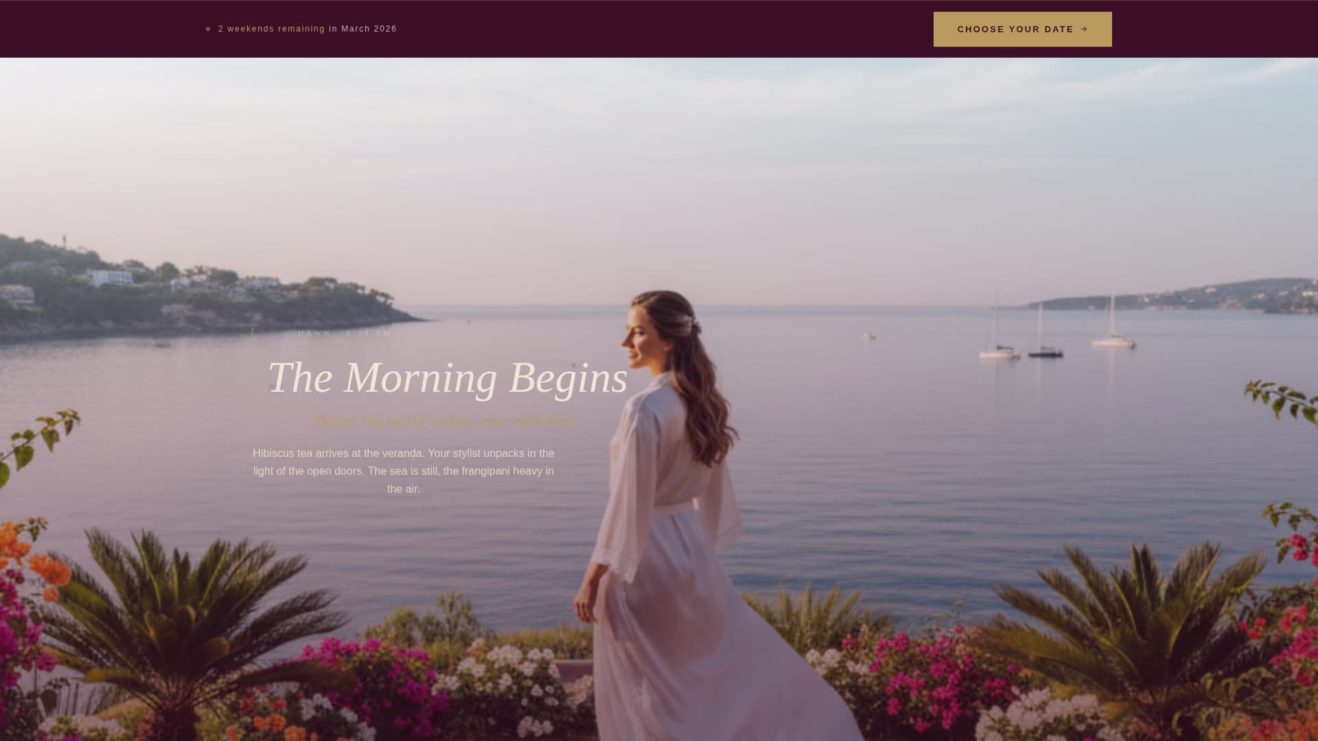 Vows - Enchanting Destination Landing Page Template