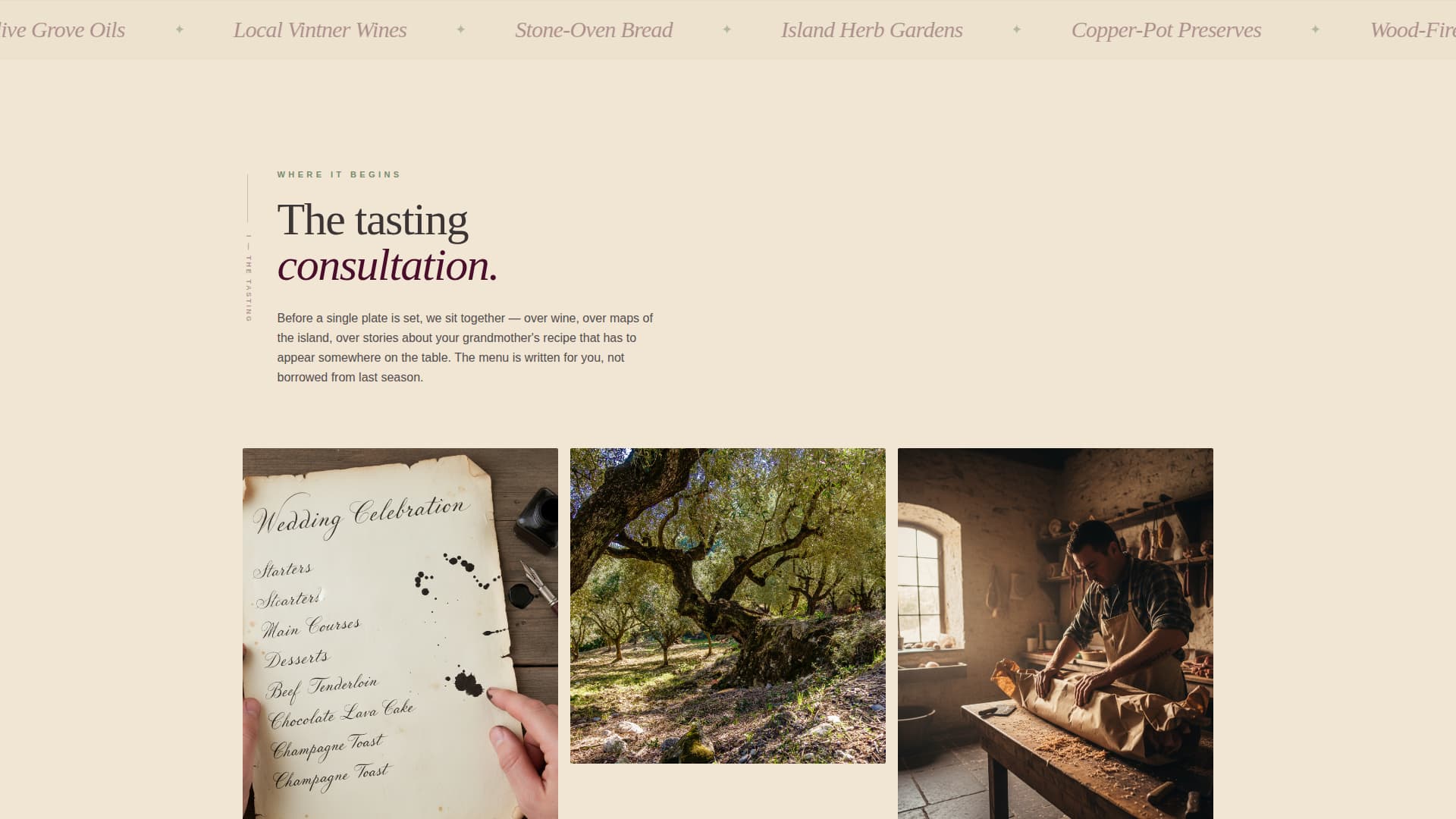 Vows - Timeless Islandwedding Landing Page Template