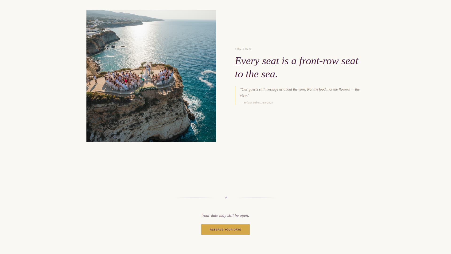 Vow - Breathtaking Weddingvenue Landing Page Template
