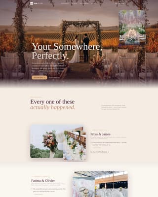 Destination Wedding Planner Real Couples Website Template
