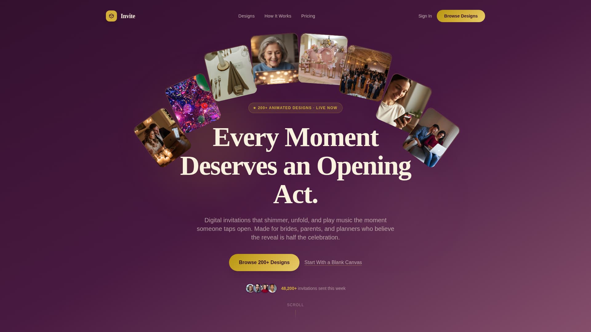 Invite - Enchanting Digitalinvitation Landing Page Template
