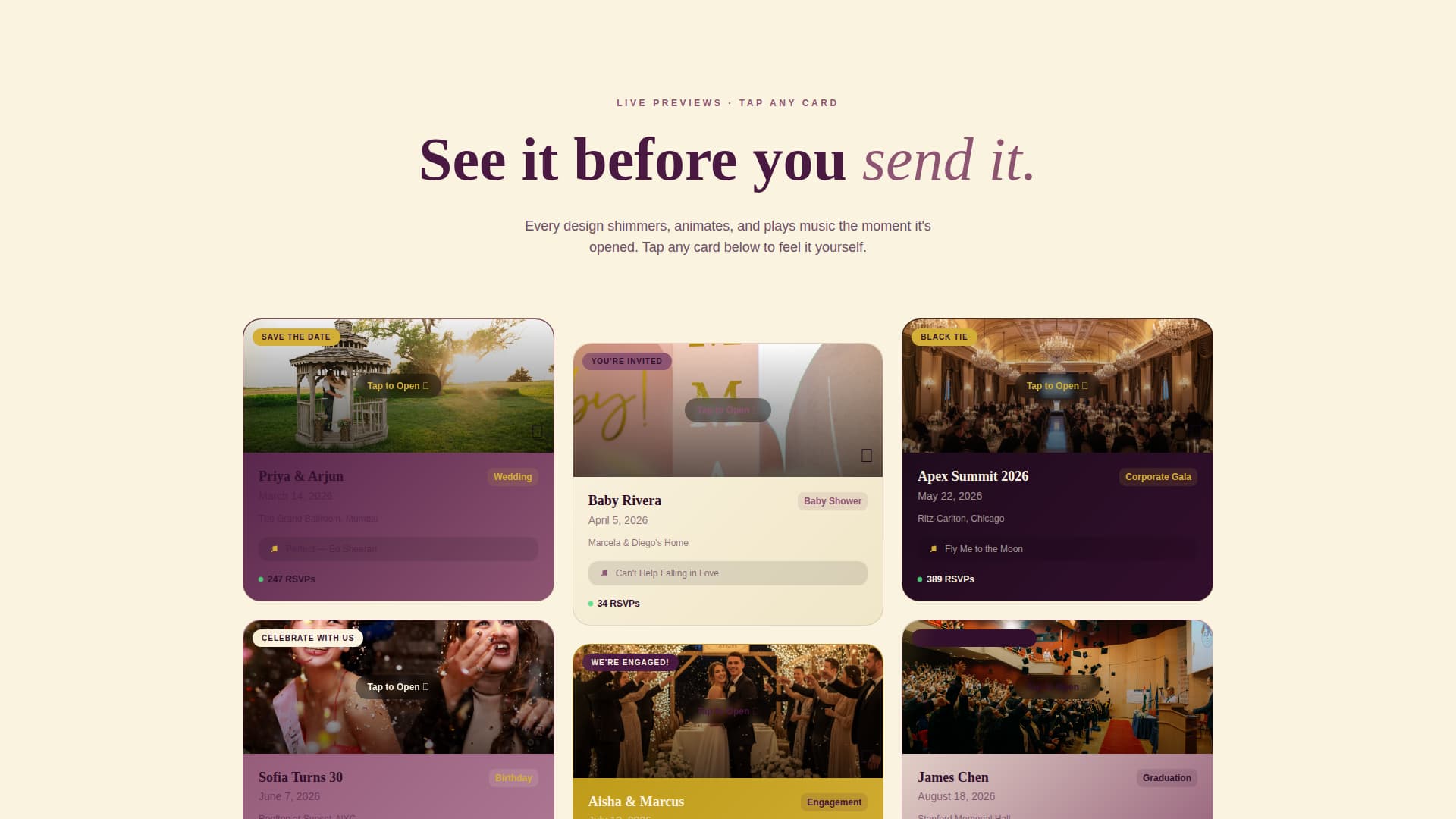 Invite - Enchanting Digitalinvitation Landing Page Template
