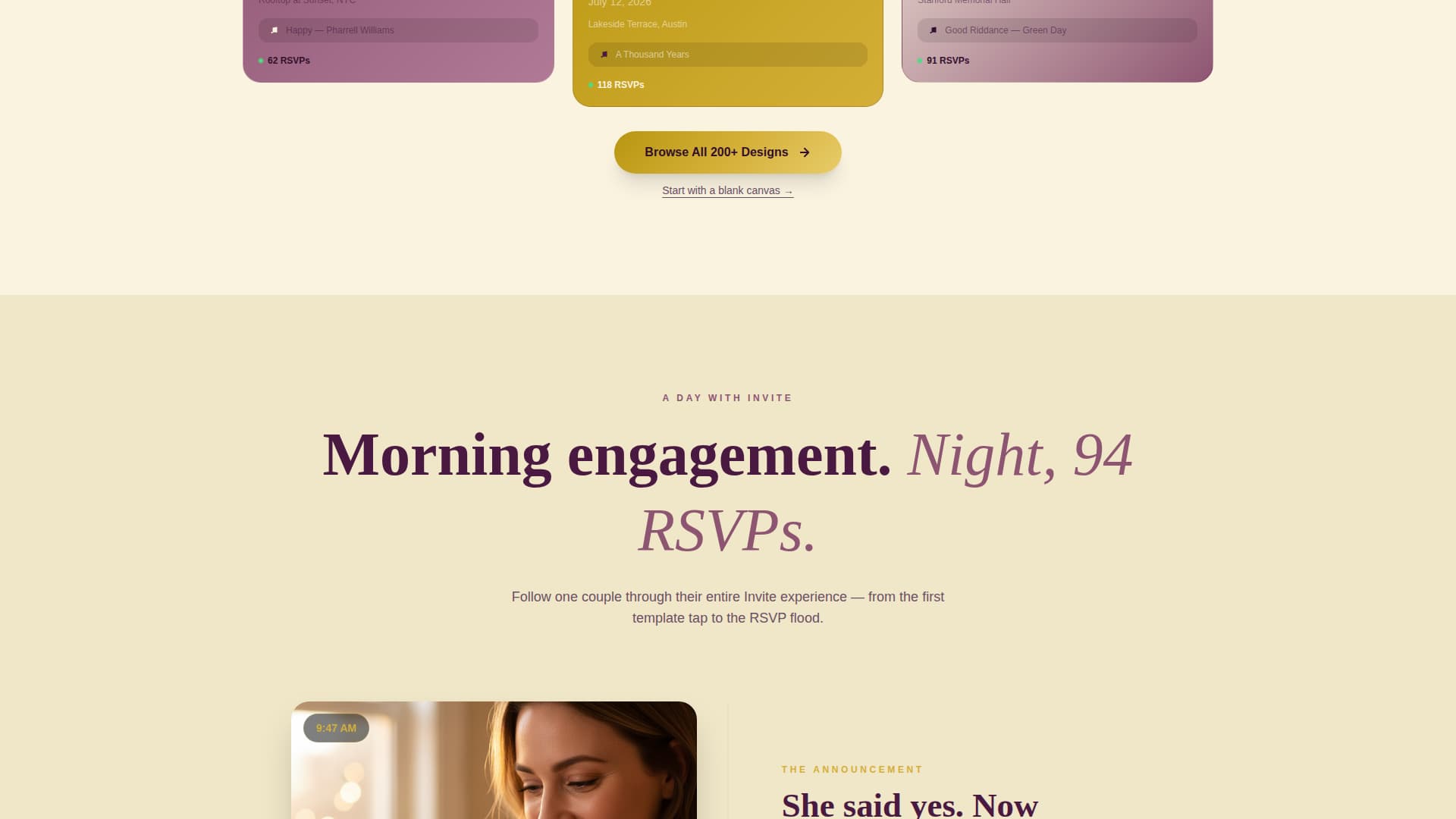 Invite - Enchanting Digitalinvitation Landing Page Template