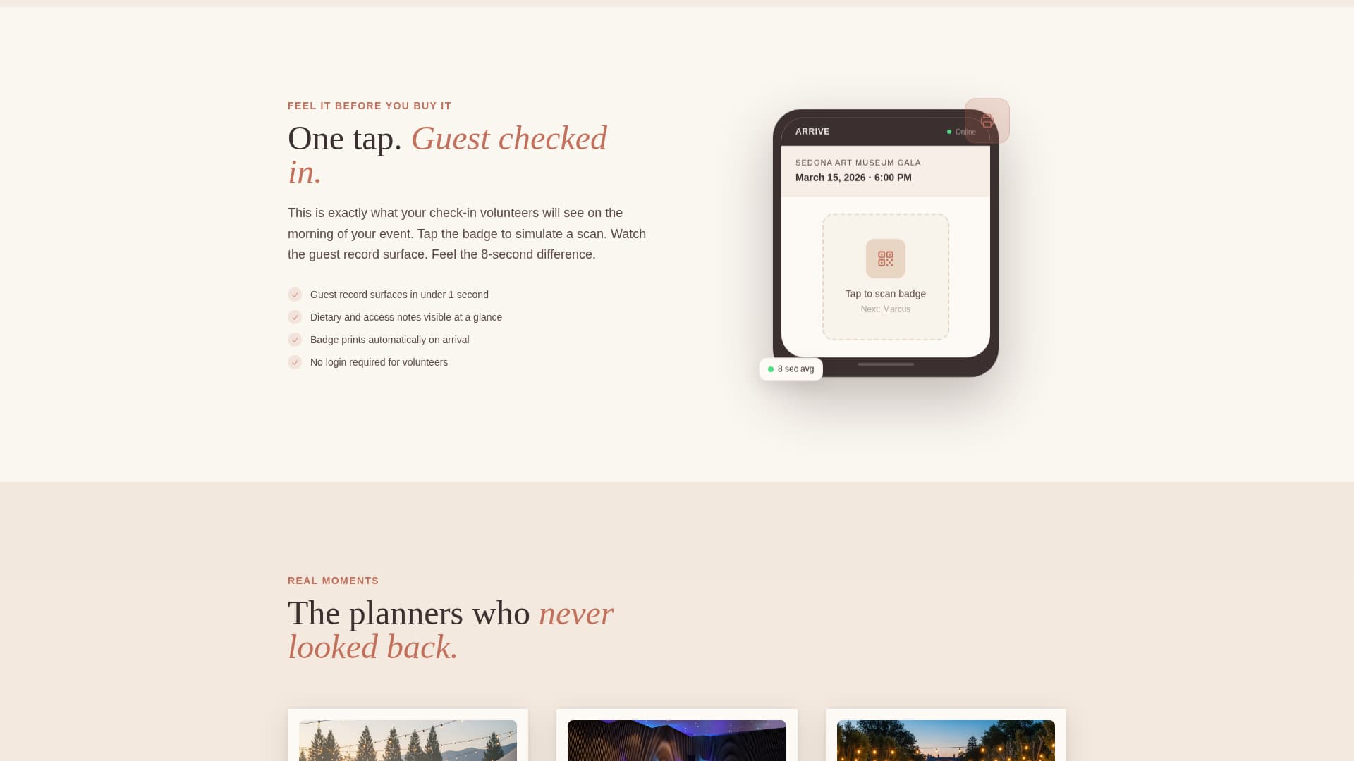 Arrive - Seamless Check-in Landing Page Template