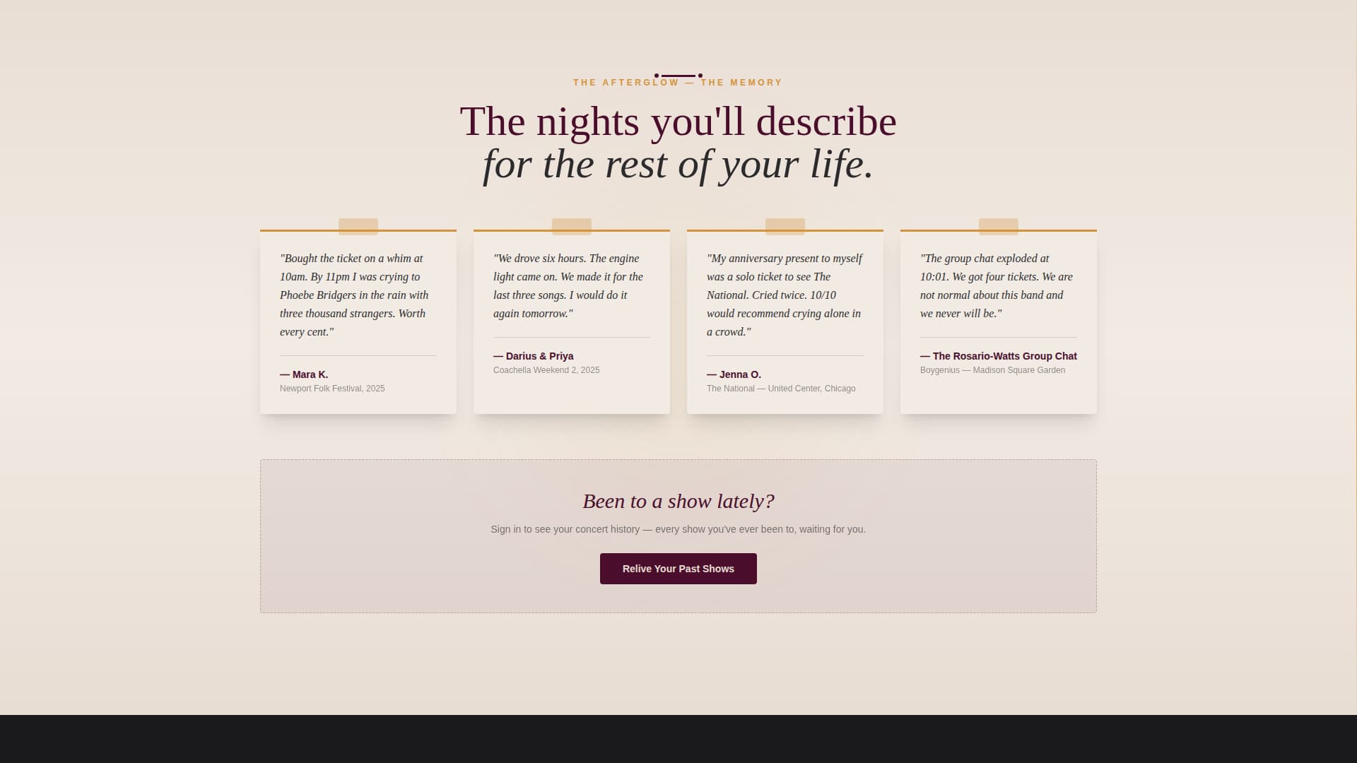 Encore - Immersive Ticketing Landing Page Template