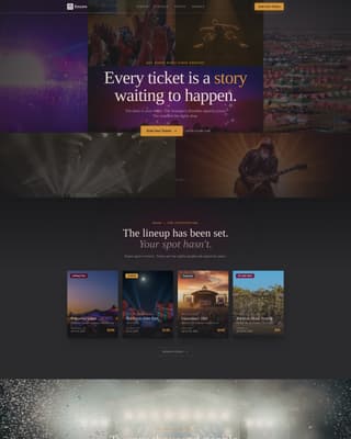 Ticketing & Event Platform Professional Website Template